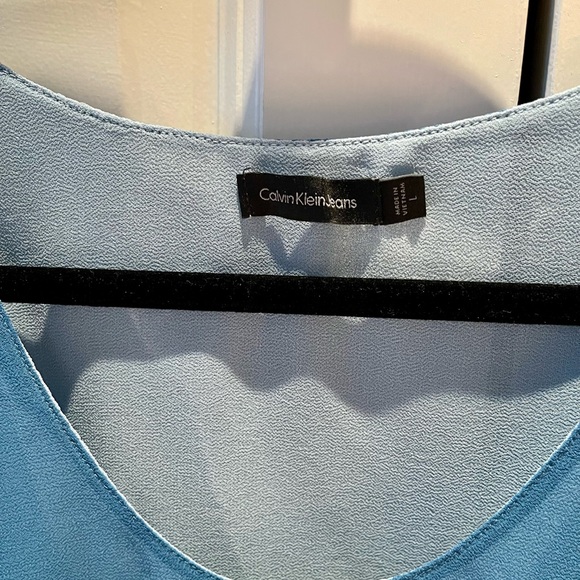 ‼️☀️🎉Calvin Klein Jeans Tank🎉☀️‼️Gorgeous Deep Blue Teal.Size LargeNever Worn - Picture 2 of 5